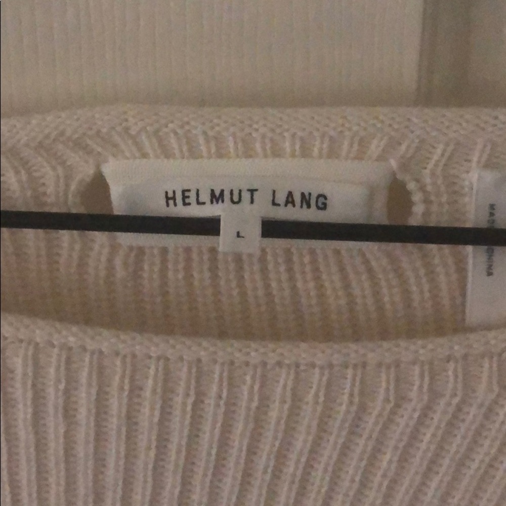 Helmet Lang two tone cotton sweater